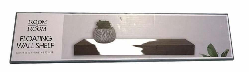 Room 2 Room 18” Floating Wall Shelf Natural Wood Look New in Box